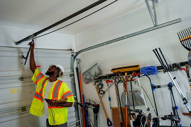 Professional Garage Door Panel Replacement technician working in Morrisville, NC